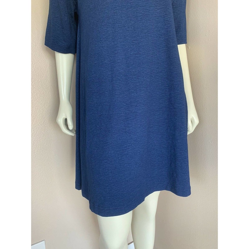 COS Blue Tunic Dress S XS Womens Short Sleeve Thick Cotton Lagenlook Oversized - Picture 3 of 12